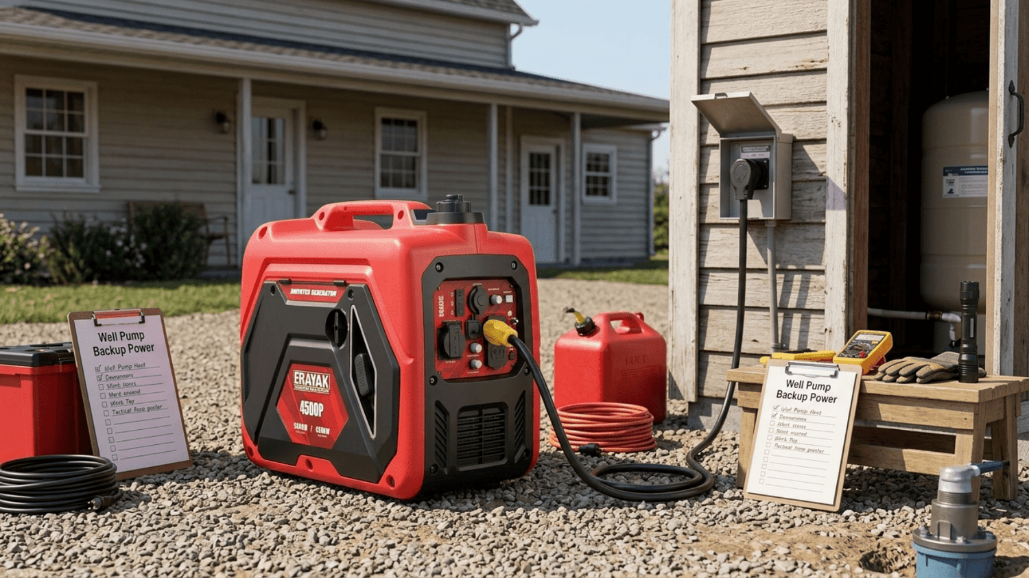 Well Pump Backup Power: Generator Sizing Basics for Rural Homes - Erayak Power