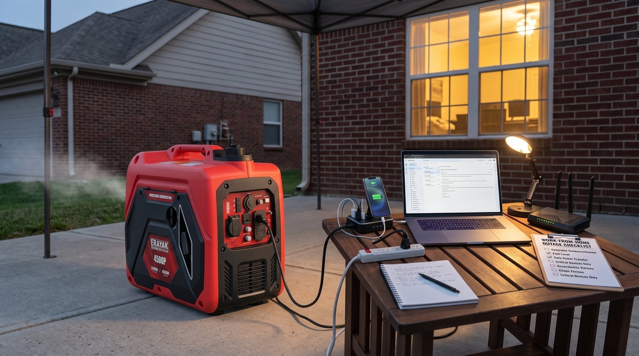 What Size Generator for a Home Office During a Power Outage? - Erayak Power