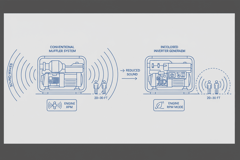 Why Inverter Generators Are Quieter for Home Backup Power - Erayak Power