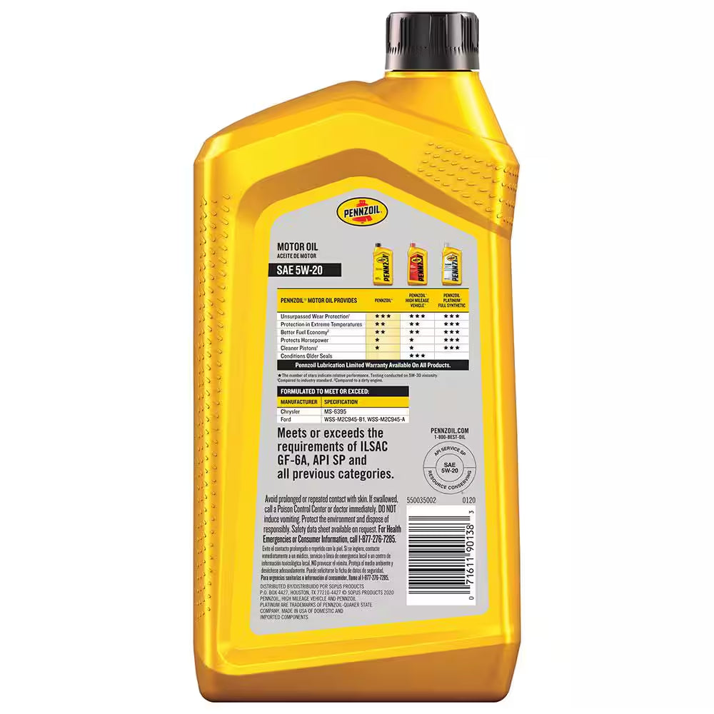 SAE 5W-20 Motor Oil 1 Qt.