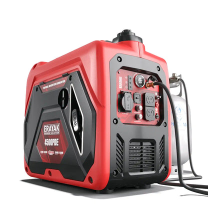 Générateur inverseur portable Erayak 4 500 W, silencieux, bicarburant, EYG4500PD