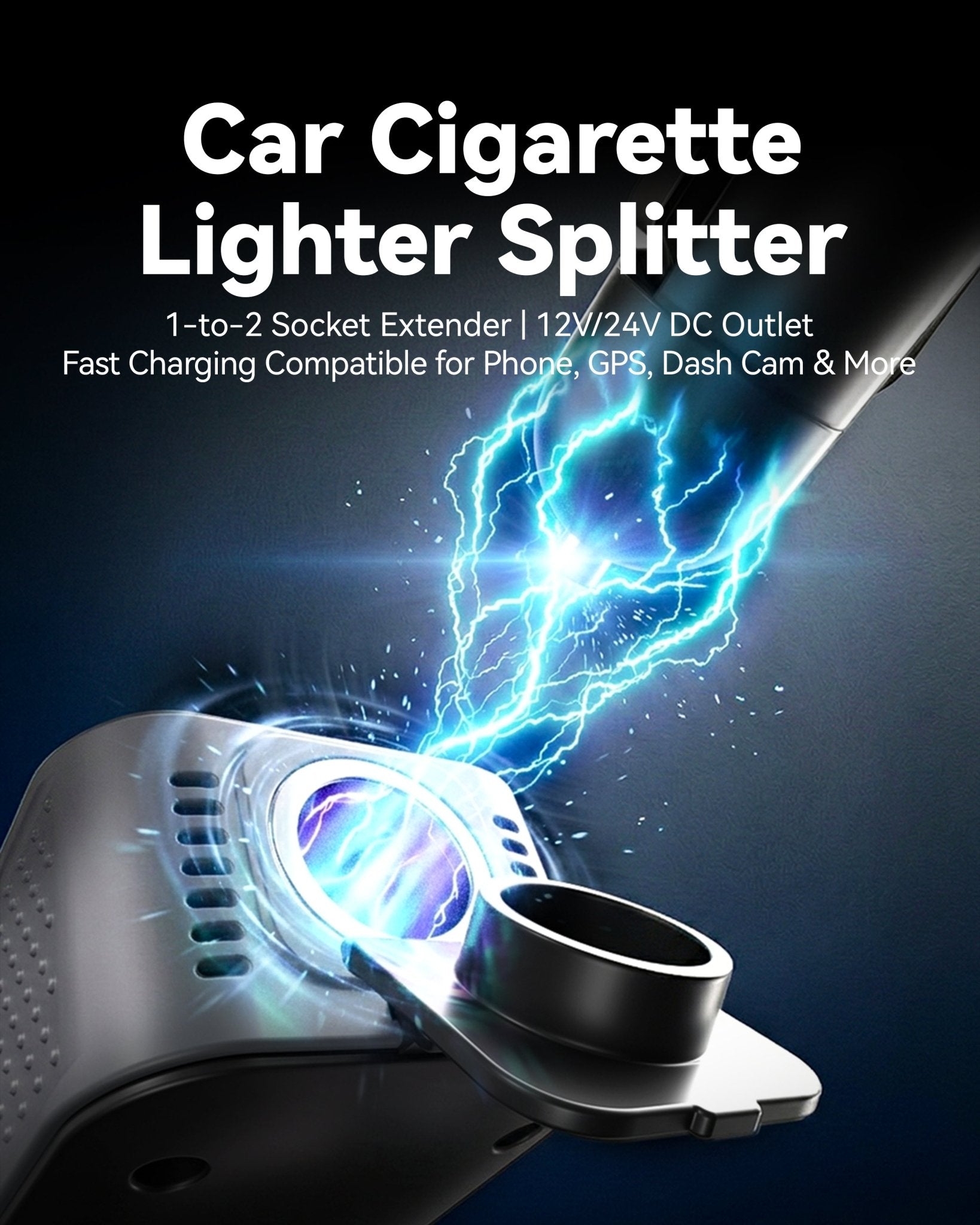 150W Car Power Inverter DC 12V to 110V AC, 18W USB - C & USB - A Fast Charging, 3 AC Outlets for Laptop, Phone, Tablet, Game Console - Compatible with 12V Cigarette Lighter Socket - Erayak Power