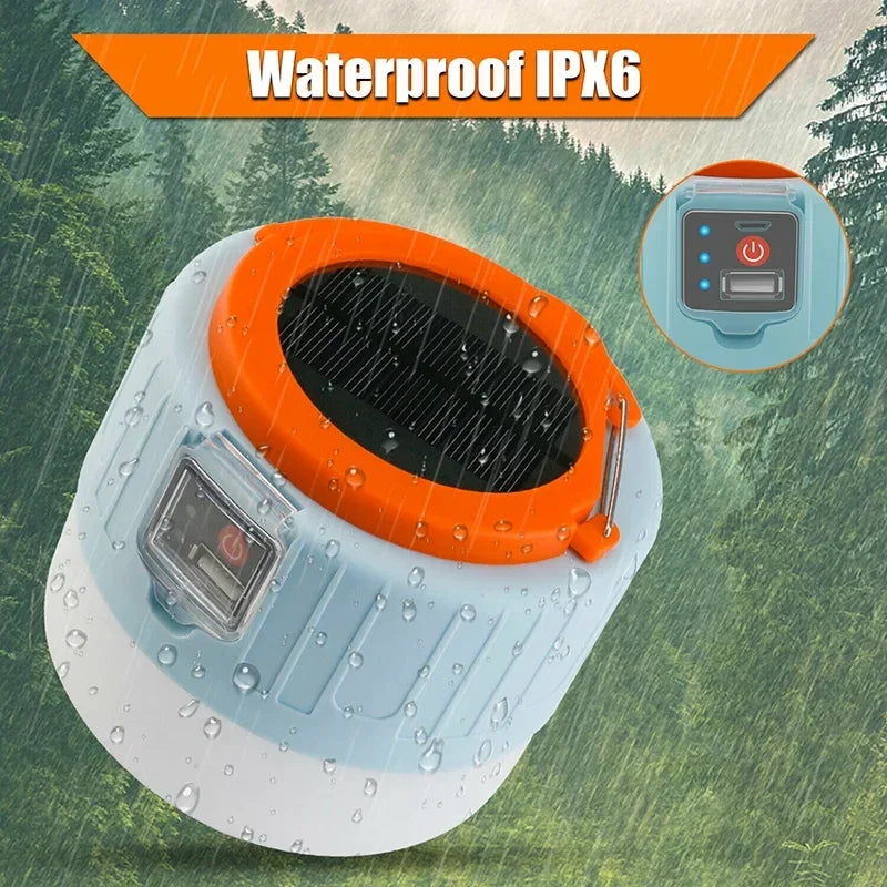 Solar Camping Lantern Solar Camping LED Light, Outdoor Camping LED Light with Remote Control, Power Bank for Camping Climbing Fishing Outdoor Activity