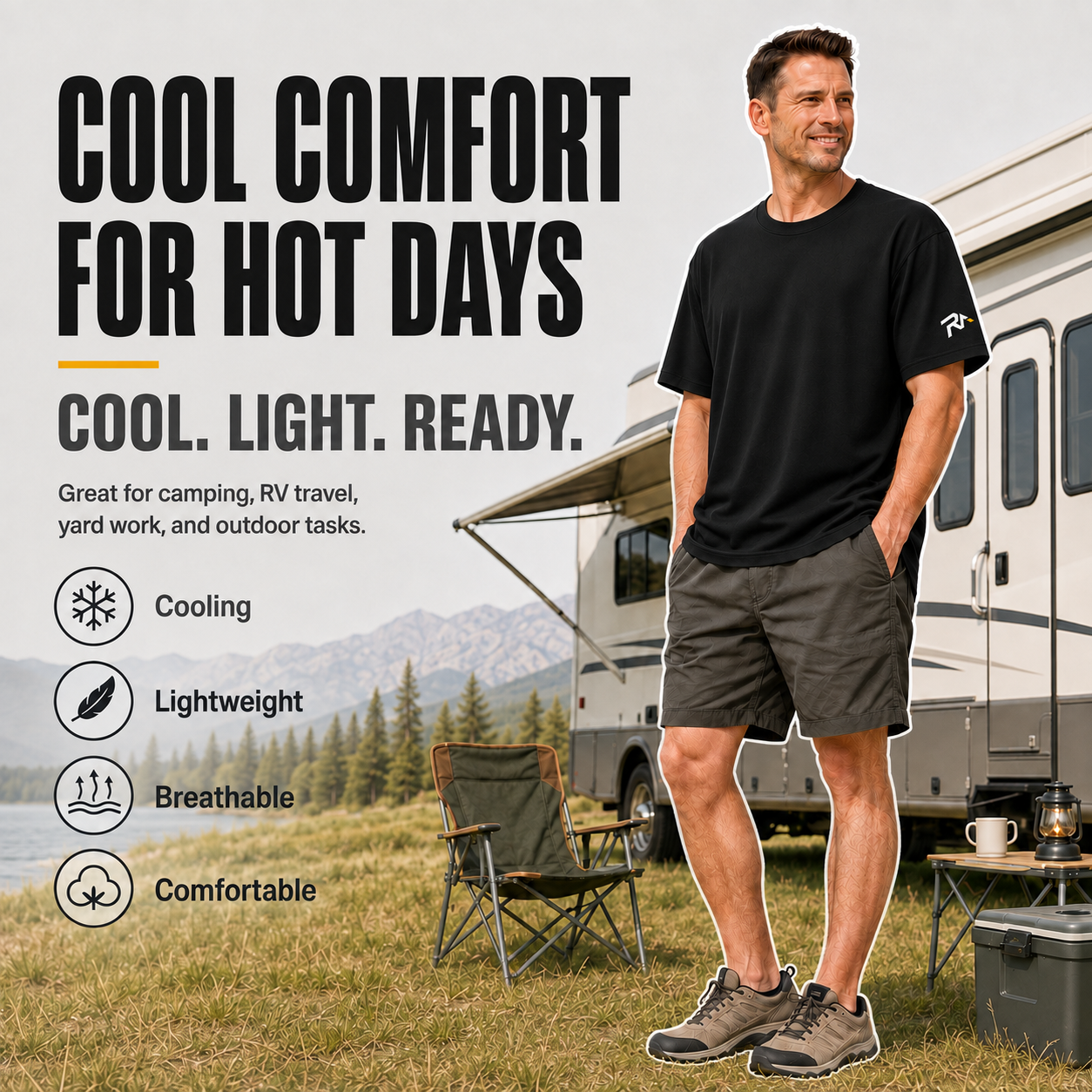ERAYAK UPF 50+ Quick-Dry Breathable Outdoor Performance T-Shirt