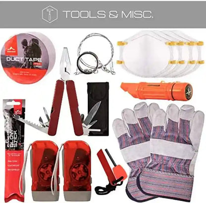 First Aid Kit Hurricane Disaster or Earthquake Emergency Survival Bug Out Bag Supplies for Families - 72 Hours of Disaster Preparedness Supplies