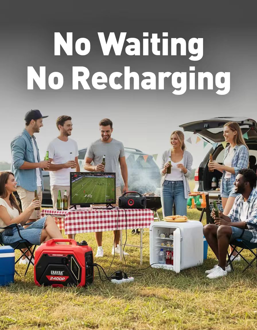 Erayak 2400W Inverter Generator - 20 Amp Portable Quiet Power For Home, Camping & RV