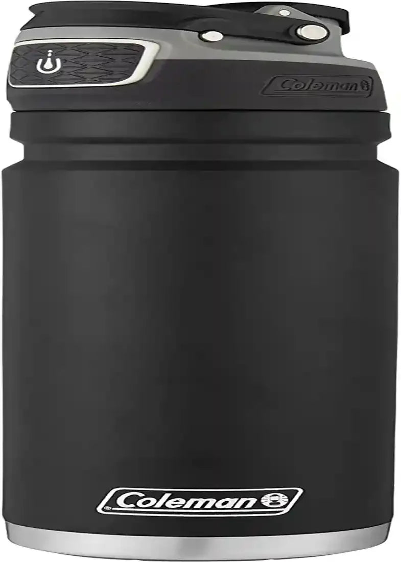 Coleman Autoseal Freeflow Stainless Steel Water Bottle, Black, 24Oz