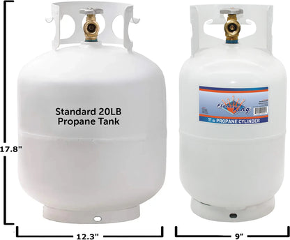 10LB Empty Steel Propane Tank LP Cylinder W/ Type1 OPD Valve, for Grills & Bbqs