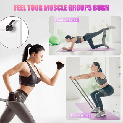 Resistance Bands for Working Out Set, 3 Pcs Pull up Bands and 3 Pcs Assistance Bands with Door Anchor for Legs, Glutes, Hip, Fabric Loop Bands Workout Bands Resistance for Gym, Home, Office