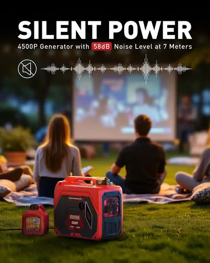 Erayak 4500 Watt 30 Amp Inverter Generator – Portable Super Quiet Power For Camping & RV