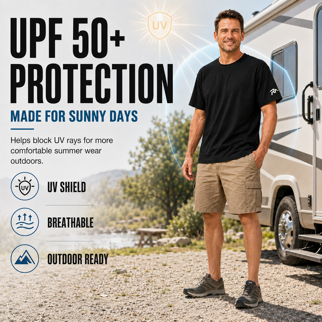 ERAYAK UPF 50+ Quick-Dry Breathable Outdoor Performance T-Shirt