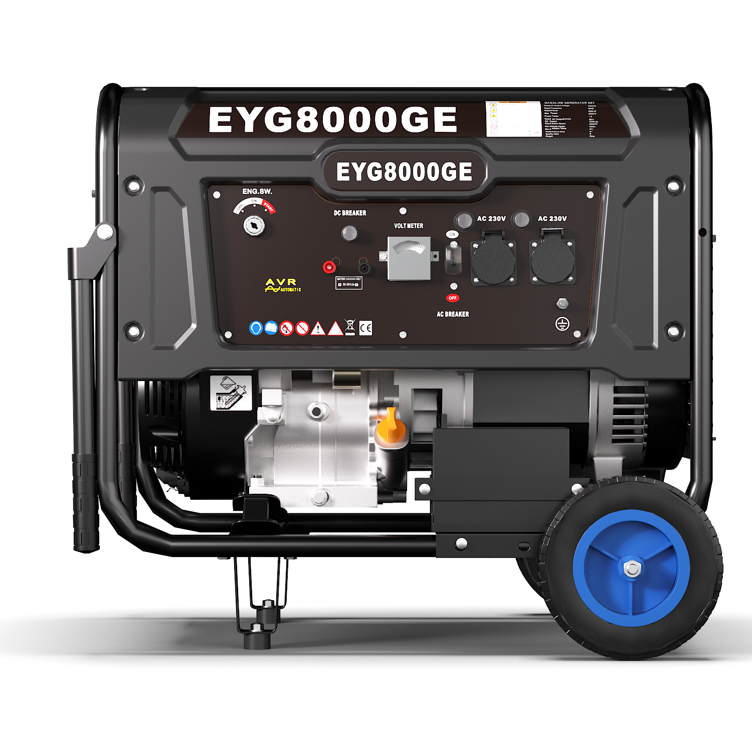 EYG8000GE Gasoline Generator 8000W, Outdoor Generatorl for Home Backup Power