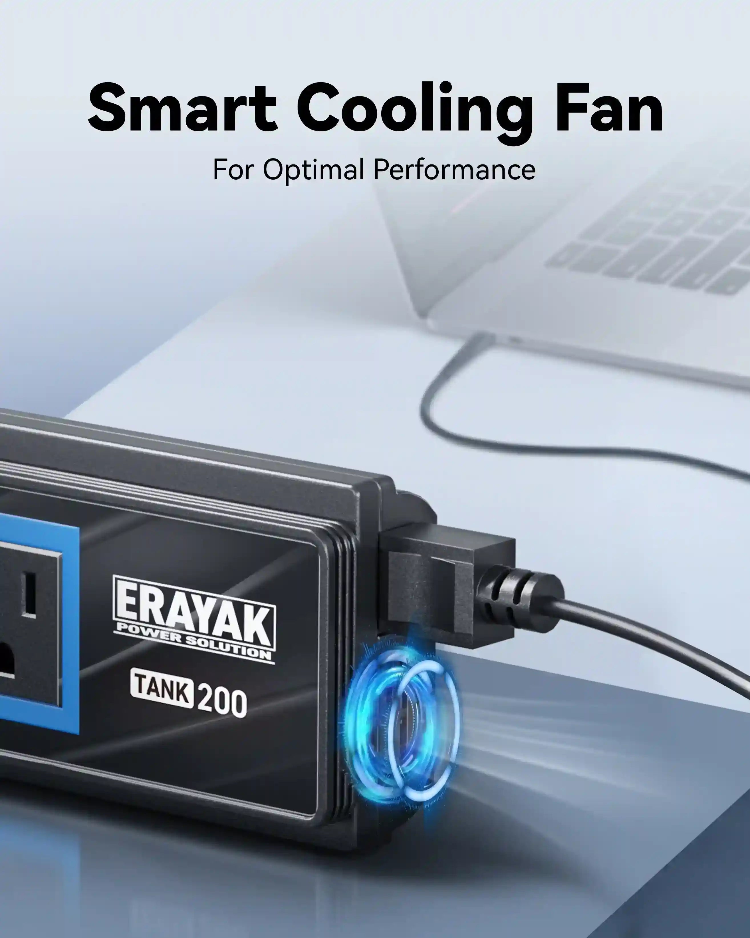 Erayak 12V 200W Continuous Power Inverter USB-C Charger, 3.1A USB for Car, Truck