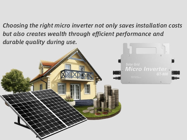 Erayak Micro Inverter 600W/800W, Integrated MPPT on-grid micro inverter for balcony power plant, PV inverter for 2x solar panels, IP67 waterproof, WiFi