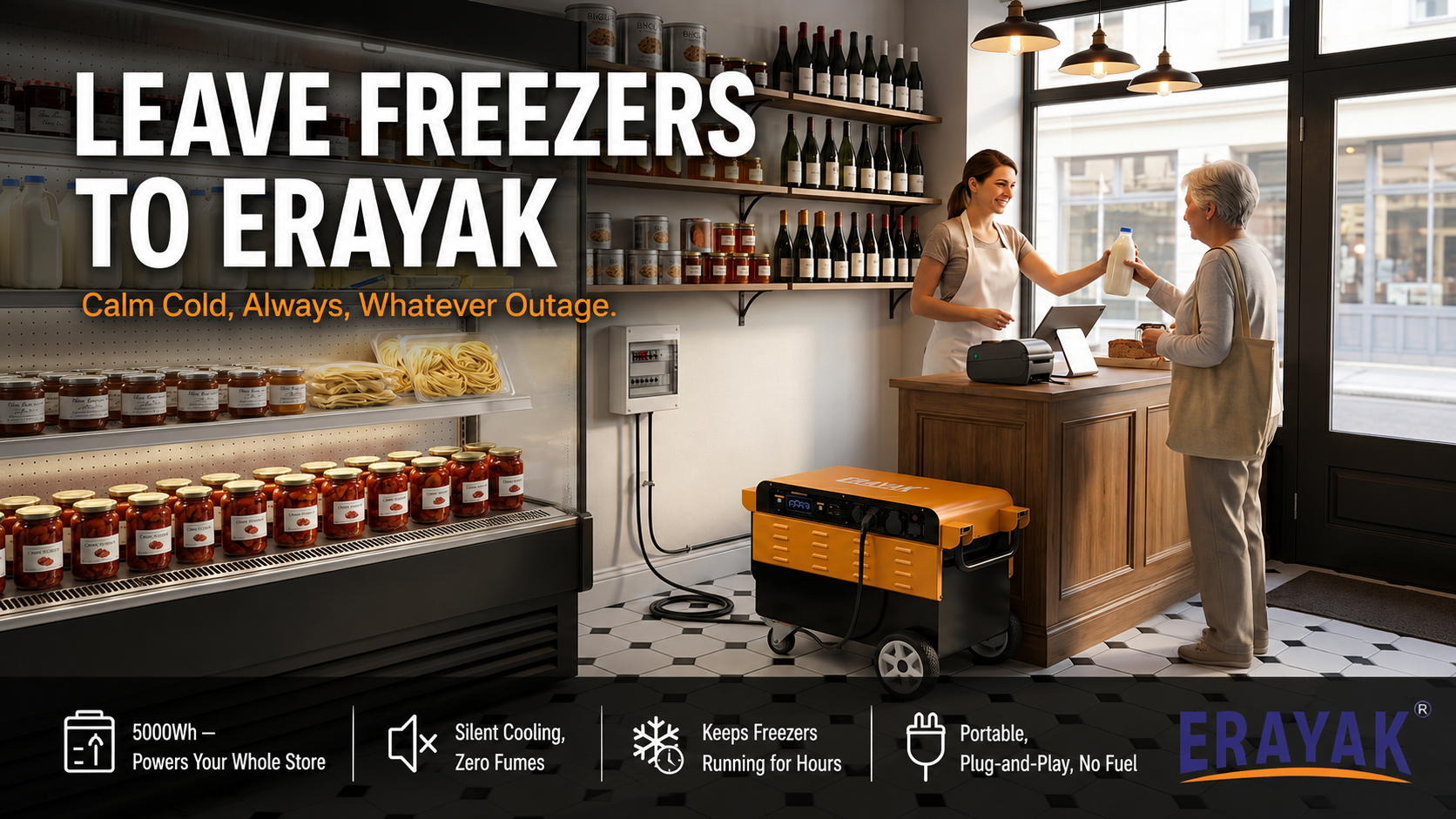 Erayak Portable Power Inverter System – 24V 5000W/10000W | DIY Battery | 2x Surge Power