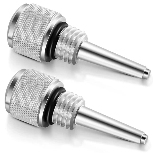 Dreyoo Replacement for 55201 Magnetic Oil Dipstick for Inverter Generator Compatible with Wen/Predator, Aluminum Generator Magnetic Oil Dipstick with O Ring, Silver, 2 Pcs