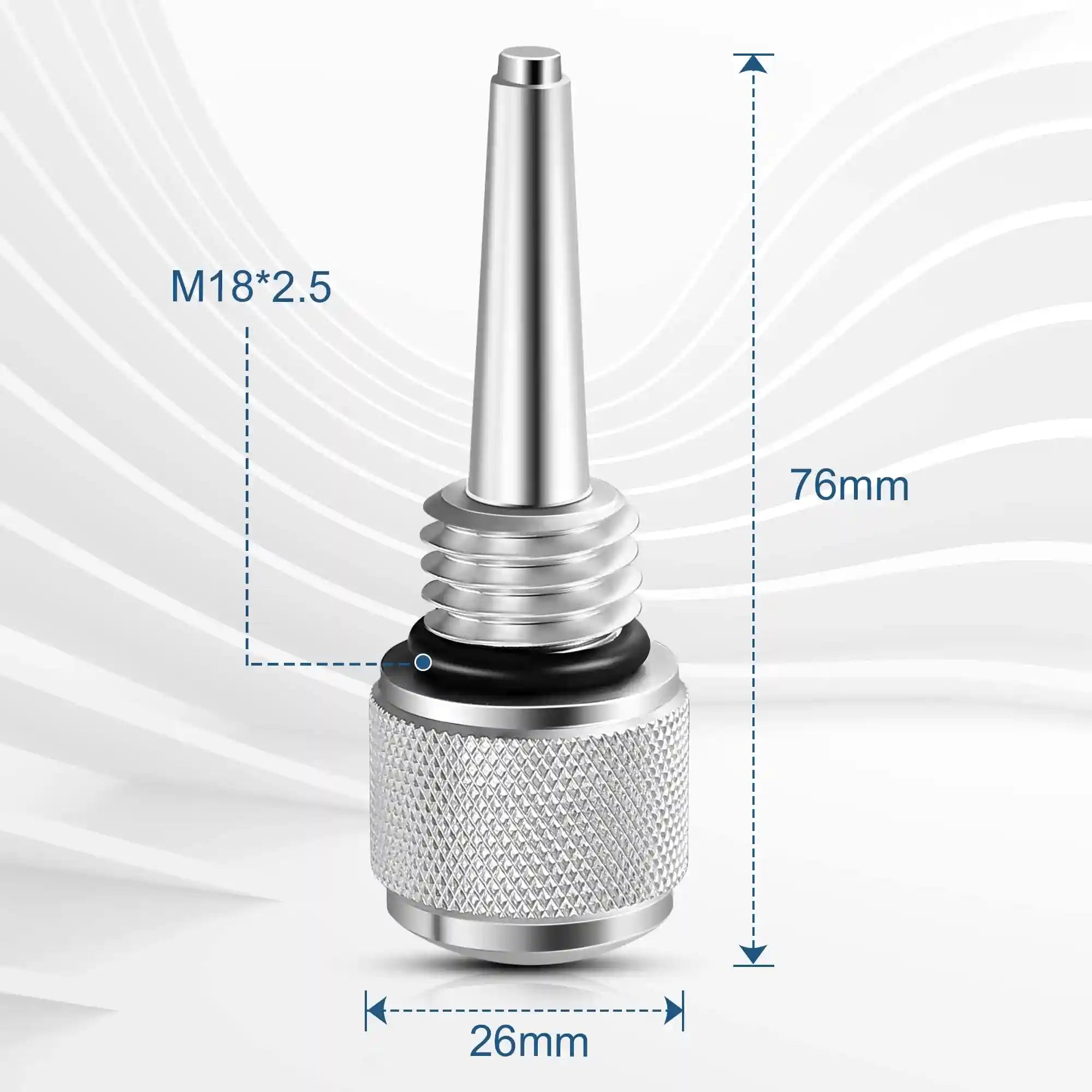 Dreyoo Replacement for 55201 Magnetic Oil Dipstick for Inverter Generator Compatible with Wen/Predator, Aluminum Generator Magnetic Oil Dipstick with O Ring, Silver, 2 Pcs