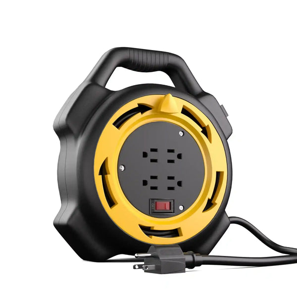 Erayak 25ft Retractable Extension Cord Reel, Hand Wind, 13 Amp 16/3 AW