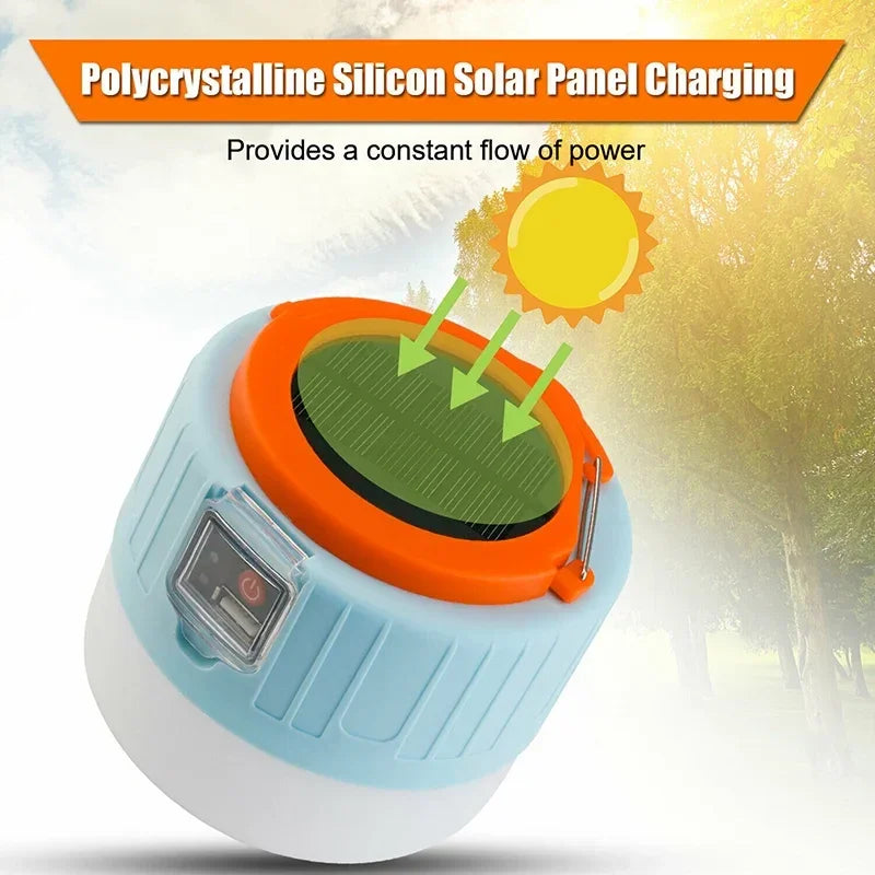 Solar Camping Lantern Solar Camping LED Light, Outdoor Camping LED Light with Remote Control, Power Bank for Camping Climbing Fishing Outdoor Activity