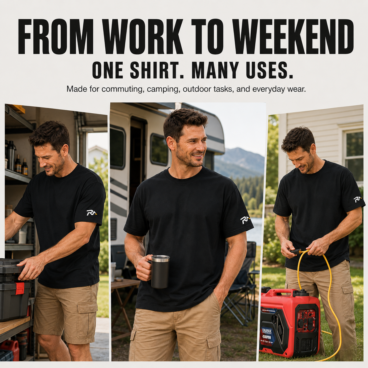 ERAYAK UPF 50+ Quick-Dry Breathable Outdoor Performance T-Shirt