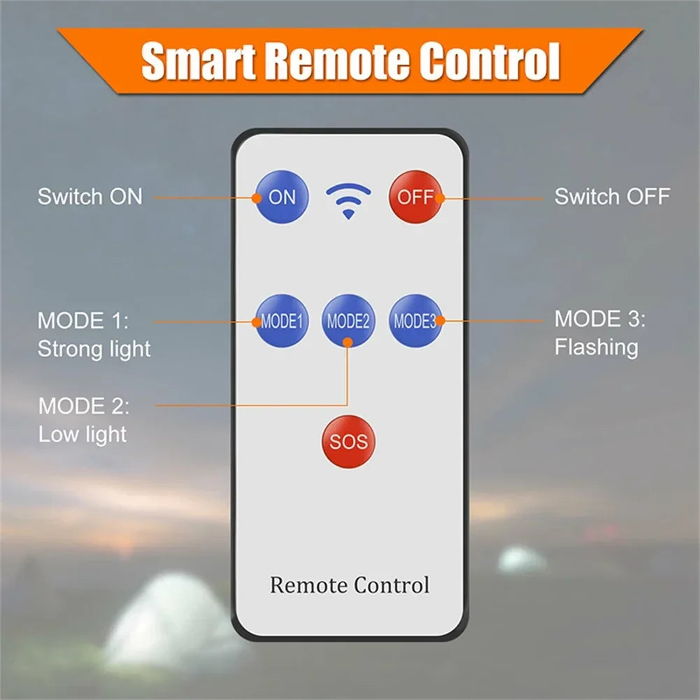 Solar Camping Lantern Solar Camping LED Light, Outdoor Camping LED Light with Remote Control, Power Bank for Camping Climbing Fishing Outdoor Activity
