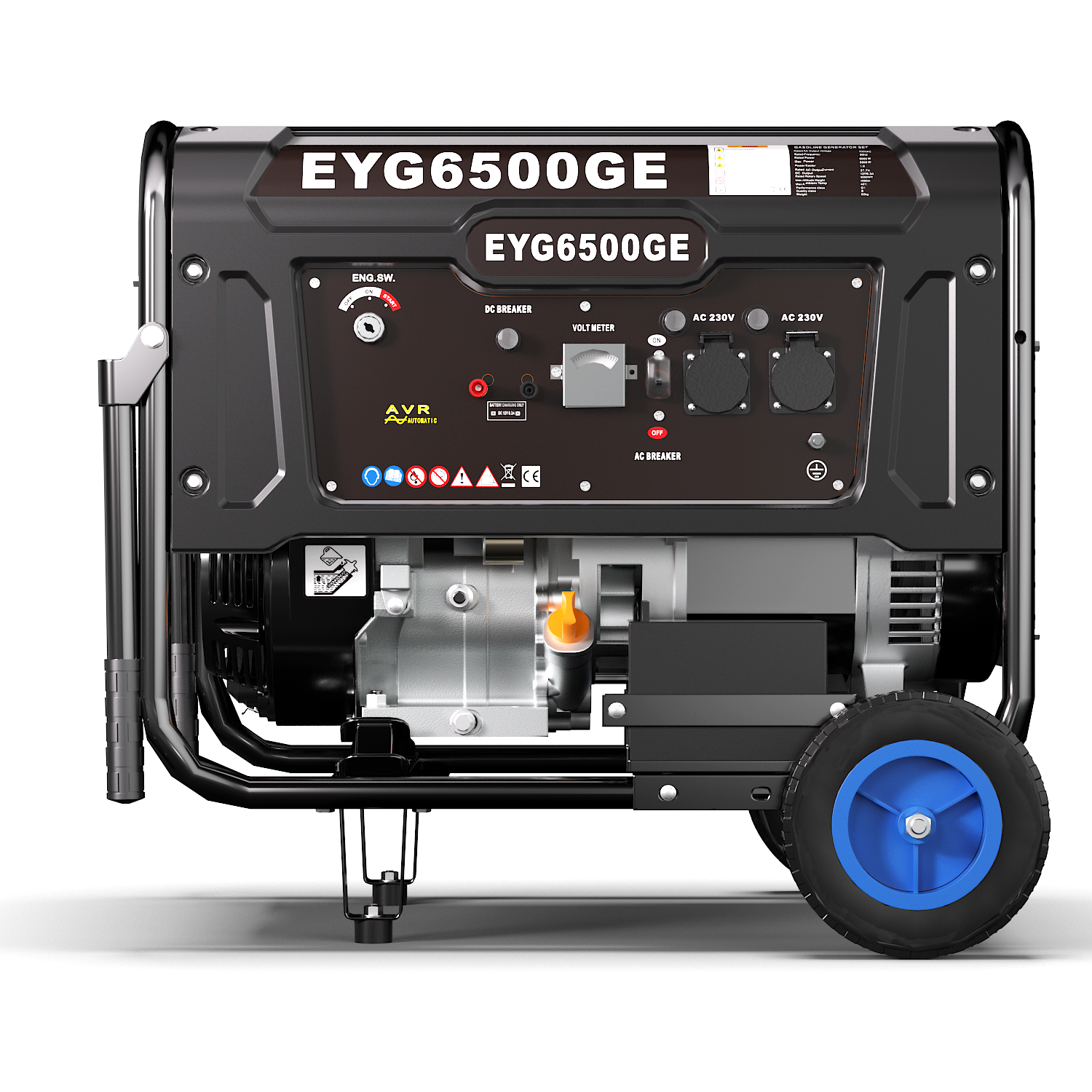 EYG6500GE Gasoline Generator 6500W, Outdoor Generatorl for Home Backup Power