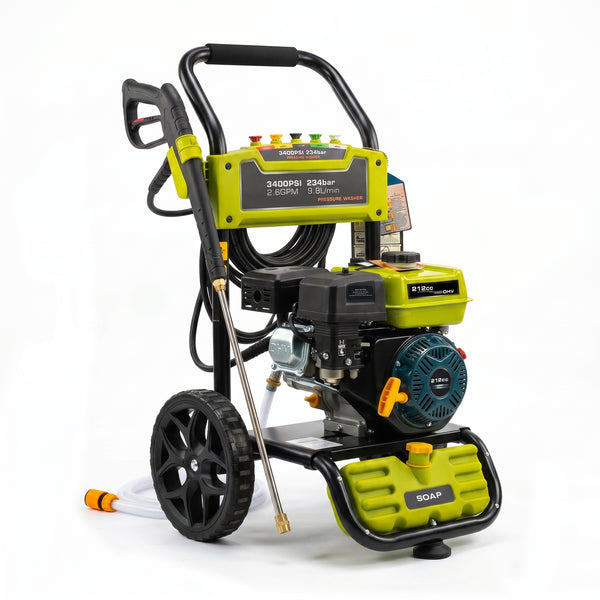 Erayak 3400 PSI Gas Pressure Washer - 2.6 GPM Heavy Duty Power Washer with 212cc OHV Engine for Siding, Decks, and Driveways