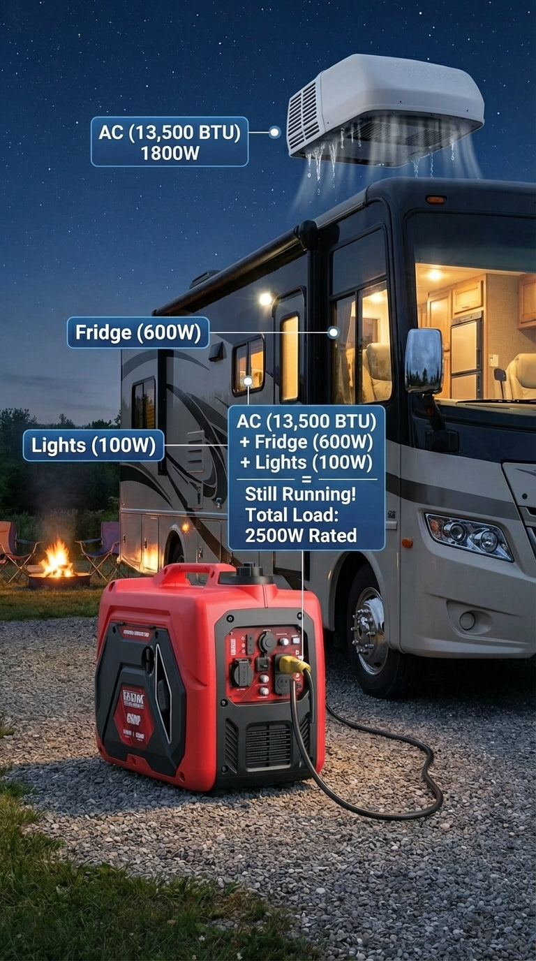 Générateur inverseur portable Erayak 4 500 W, silencieux, bicarburant, EYG4500PD