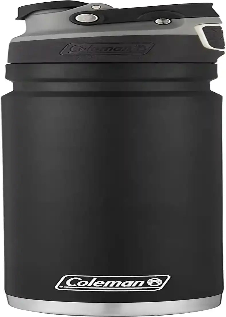 Coleman Autoseal Freeflow Stainless Steel Water Bottle, Black, 24Oz