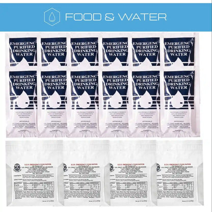 First Aid Kit Hurricane Disaster or Earthquake Emergency Survival Bug Out Bag Supplies for Families - 72 Hours of Disaster Preparedness Supplies