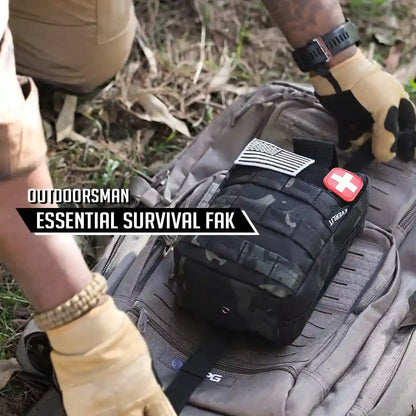 250 Pieces Survival First Aid Kit Molle Pouch Survival Kit Outdoor Gear Emergency Kits (OD Green)