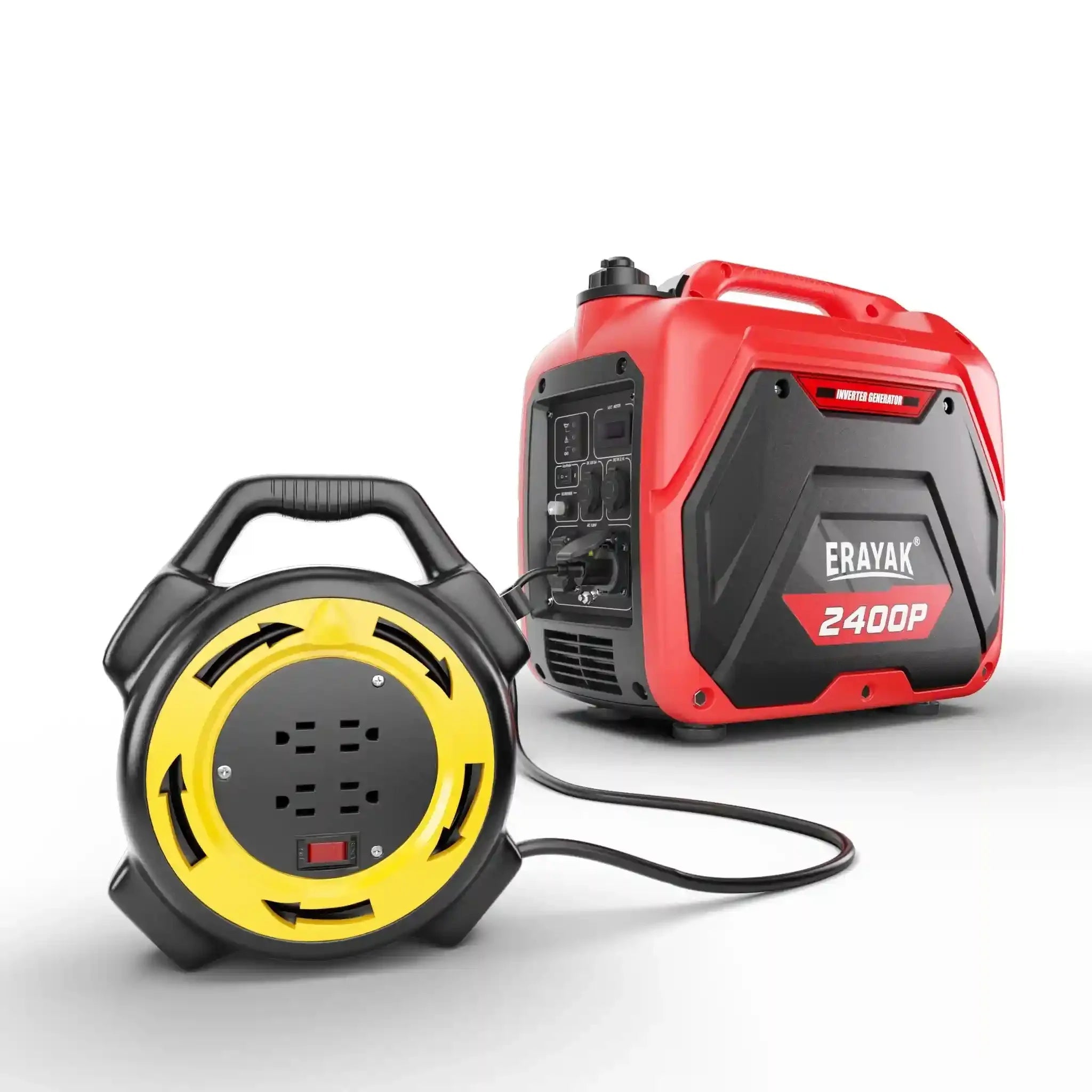 Erayak 2400W Inverter Generator + 25FT Retractable Extension Cord Reel Bundle - Erayak Power