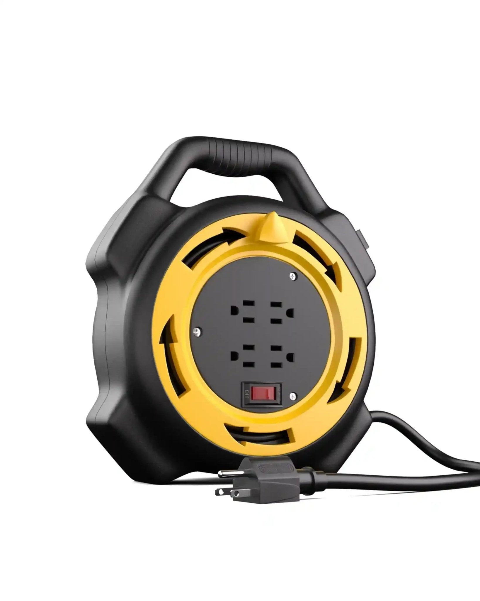 Erayak 25ft Retractable Extension Cord Reel, Hand Wind, 13 Amp 16/3 AWG SJTW - Erayak Power