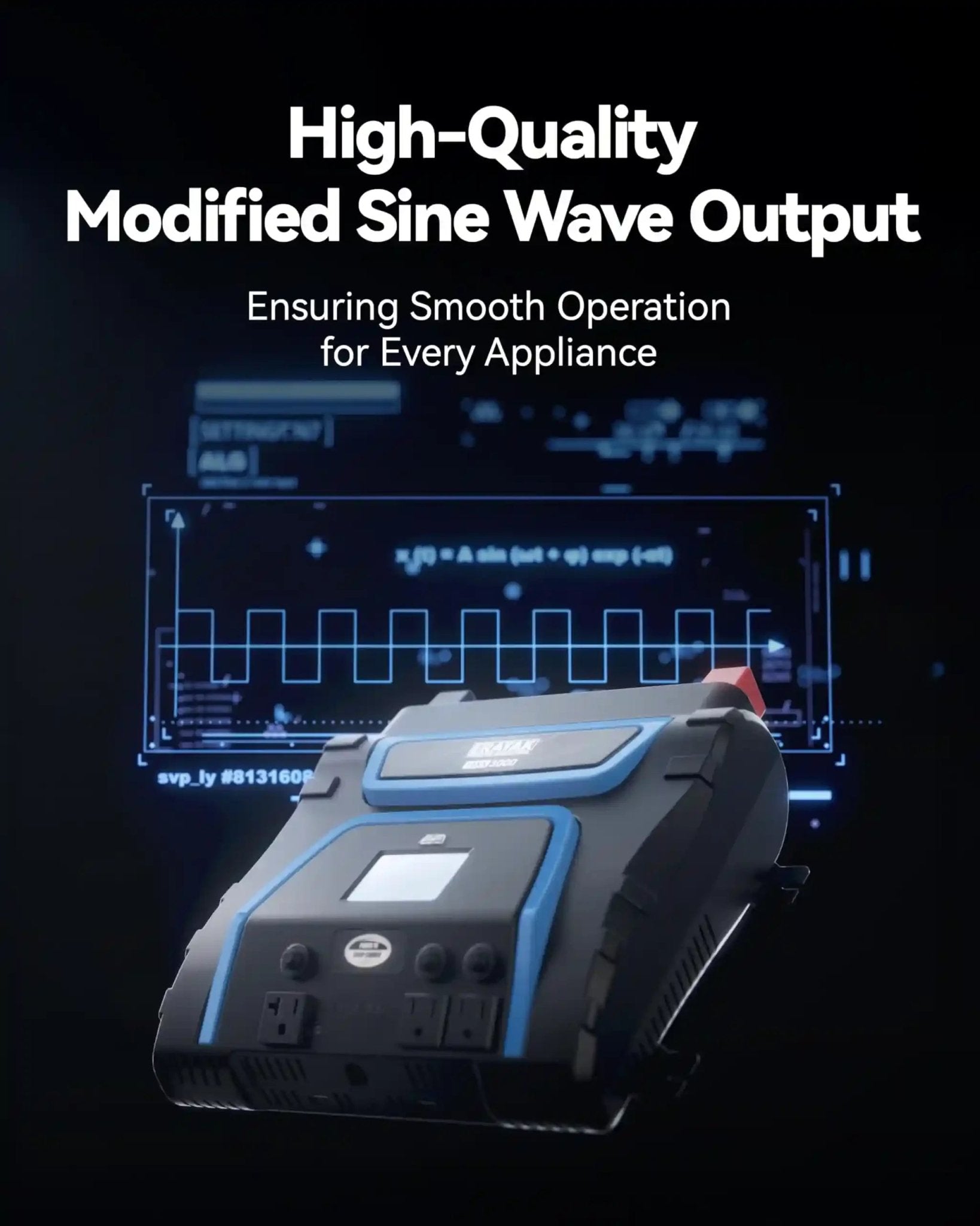 Erayak 3000W Power Inverter, 12V DC to 120V AC, LCD Display, Modified Sine Wave, Remote Control, Direct - Connect Terminal, for RV, Truck, Solar System, Home Backup - Erayak Power