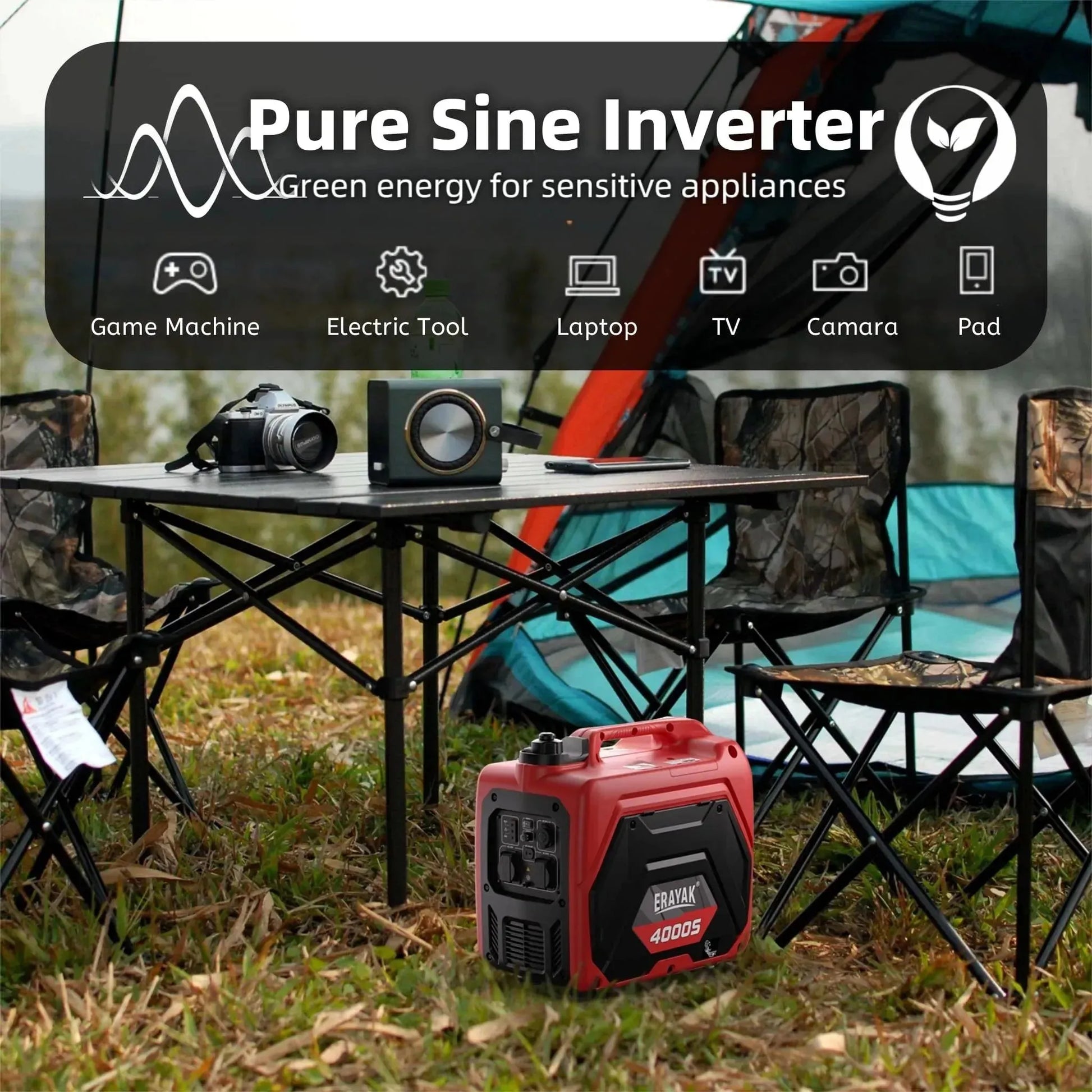 Erayak 4000S Portable Inverter Generator - Reliable Power for Home, RV, and Emergencies - Erayak Power