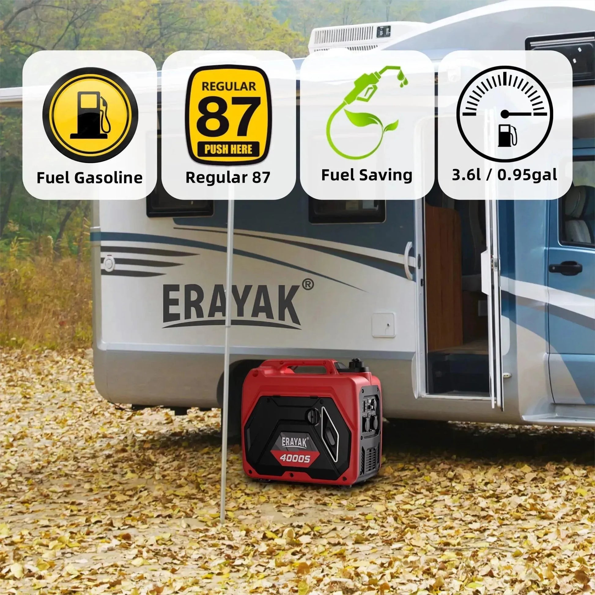 Erayak 4000S Portable Inverter Generator - Reliable Power for Home, RV, and Emergencies - Erayak Power