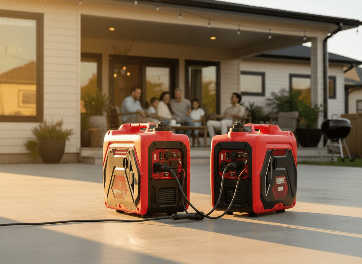 Erayak 4500W Dual Fuel Inverter Generators Dual Bundle with Parallel Kit for RV & Home Backup - Erayak Power - 