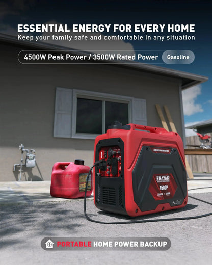 Erayak 4500W Portable Inverter Generator – Quiet, Reliable Power for RV & Home | 4500P - Erayak Power