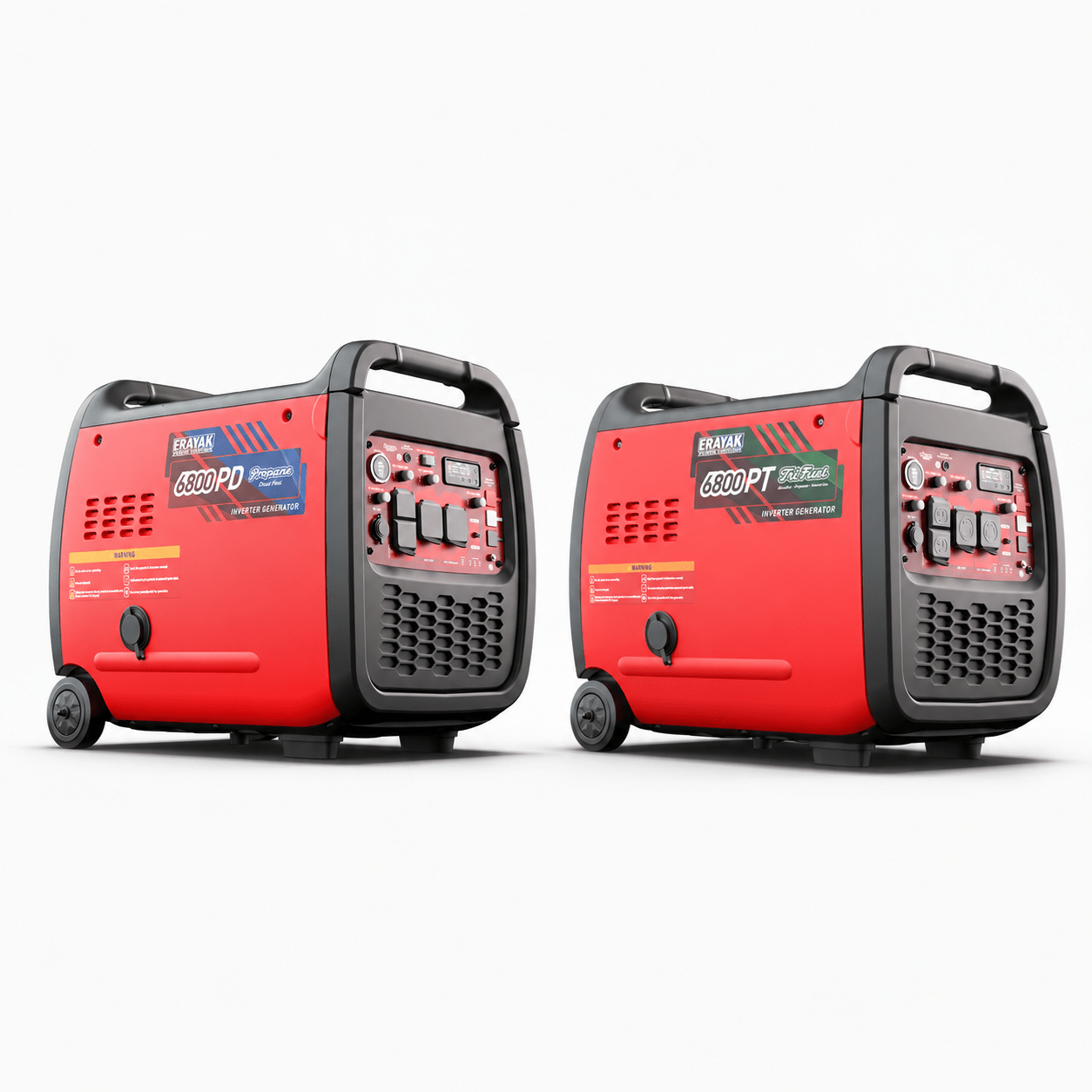 Erayak 6800W Portable Inverter Generator | 120V/240V Home Backup, Dual - Fuel & Tri - Fuel Options - Erayak Power - Inverter Generator - EK-6800PD