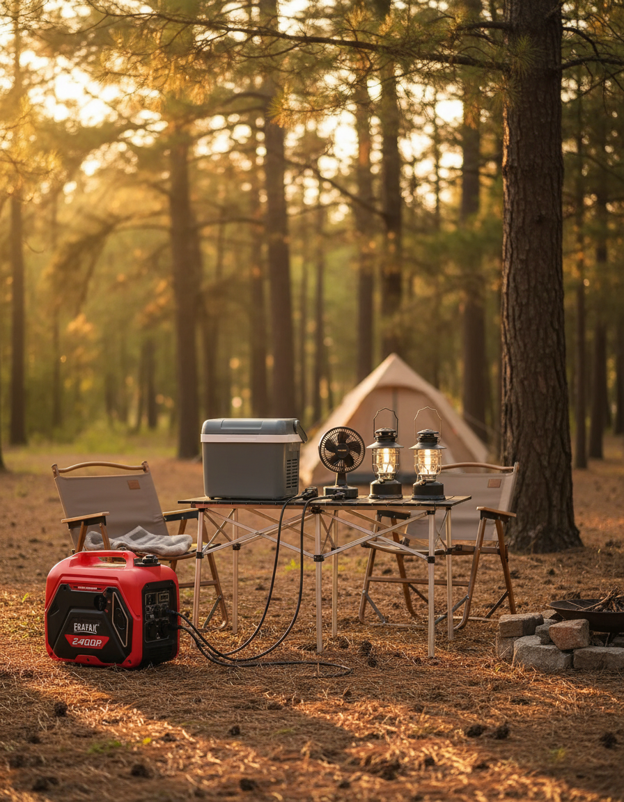 Erayak Generator Powering Camping Appliances