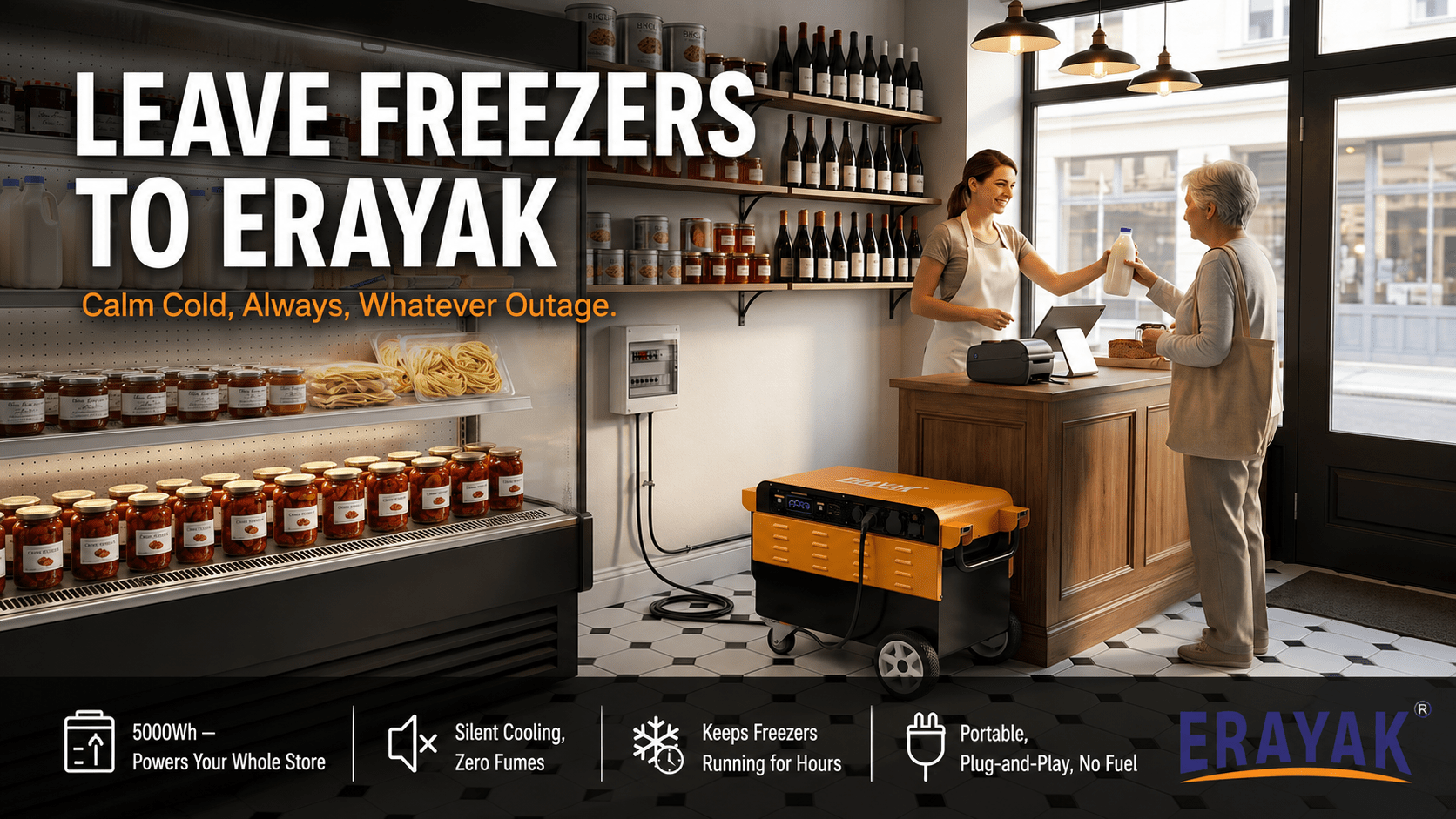 Erayak Portable Power Inverter System – 24V 5000W/10000W | DIY Battery | 2x Surge Power - Erayak Power - Power Inverter - EK-PPIS5000