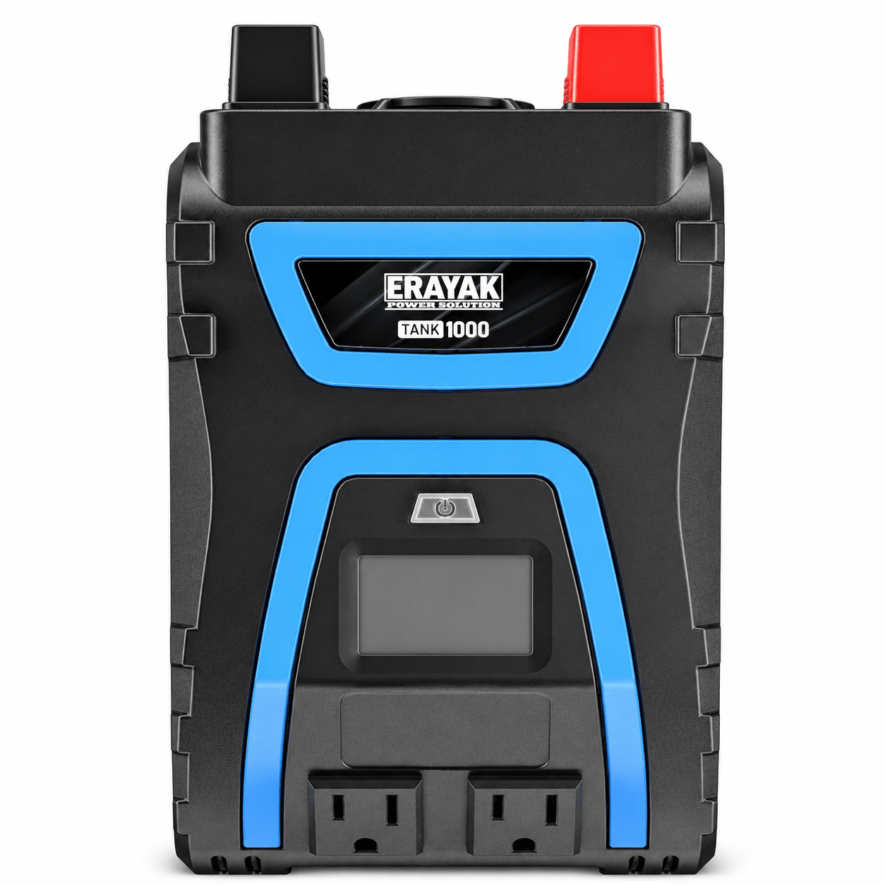ERAYAK TANK1000 1000W Power Inverter 12V to 115V AC, Modified Sine Wave Inverter with LCD Display, USB-A/C Ports & Remote Control for RV, Truck, Solar & Home Backup - Erayak Power - Power Inverter - InverterTANK-1000-US-1