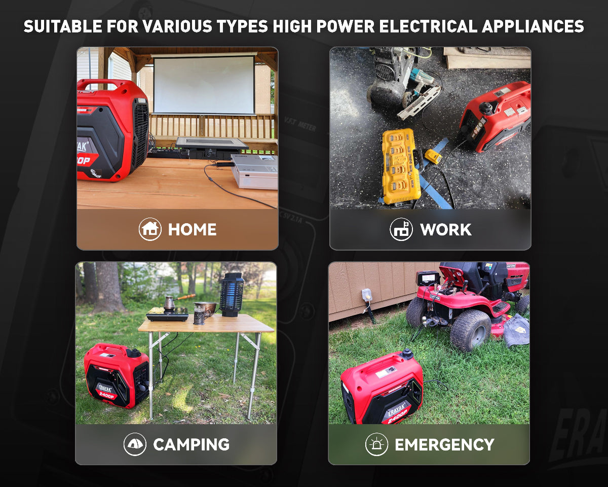 erayak 2400 watt inverter generator home work camping emergency m