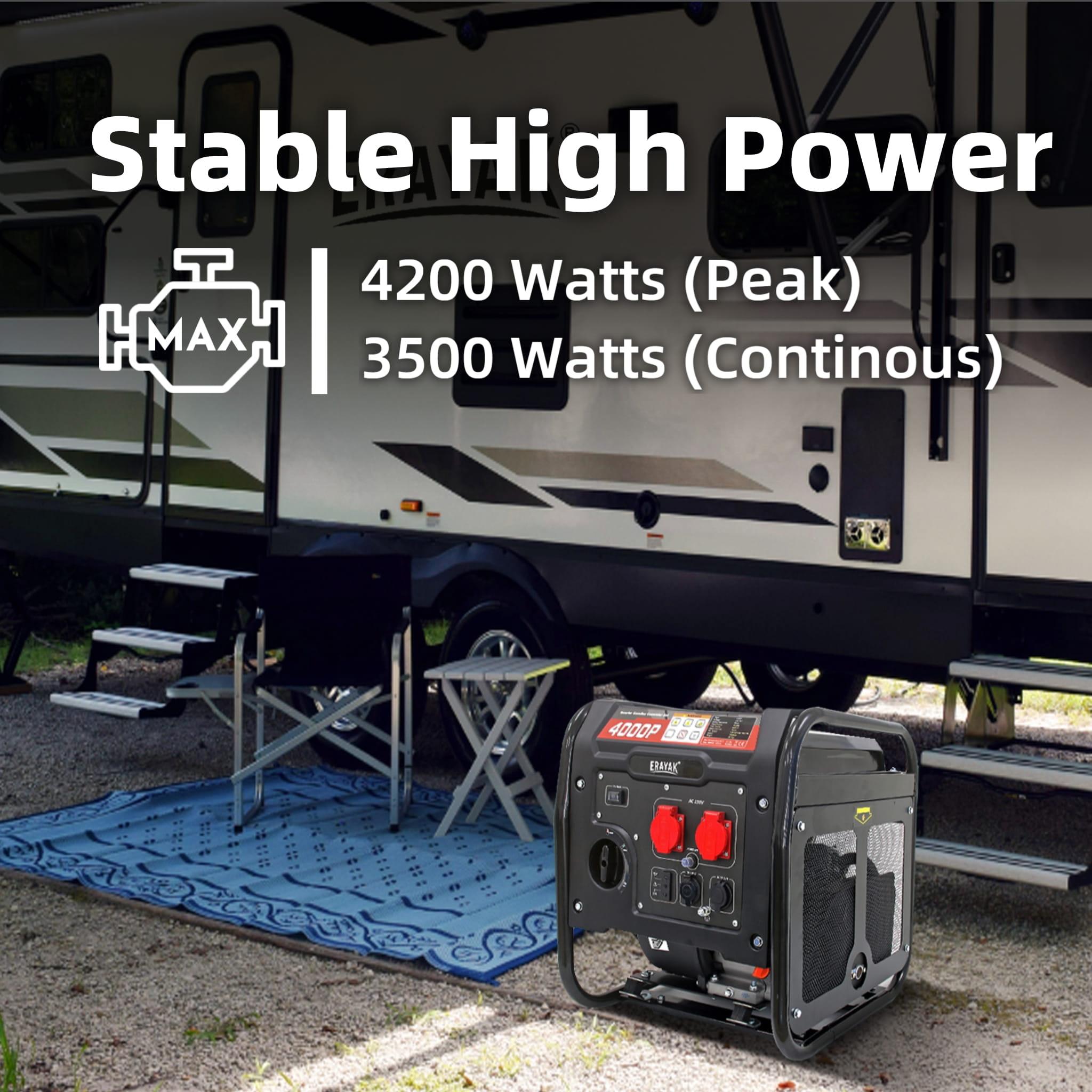 EYG4000P Standby Inverter Generator 4200W - Ideal for Camping & Home Backup Power - Erayak