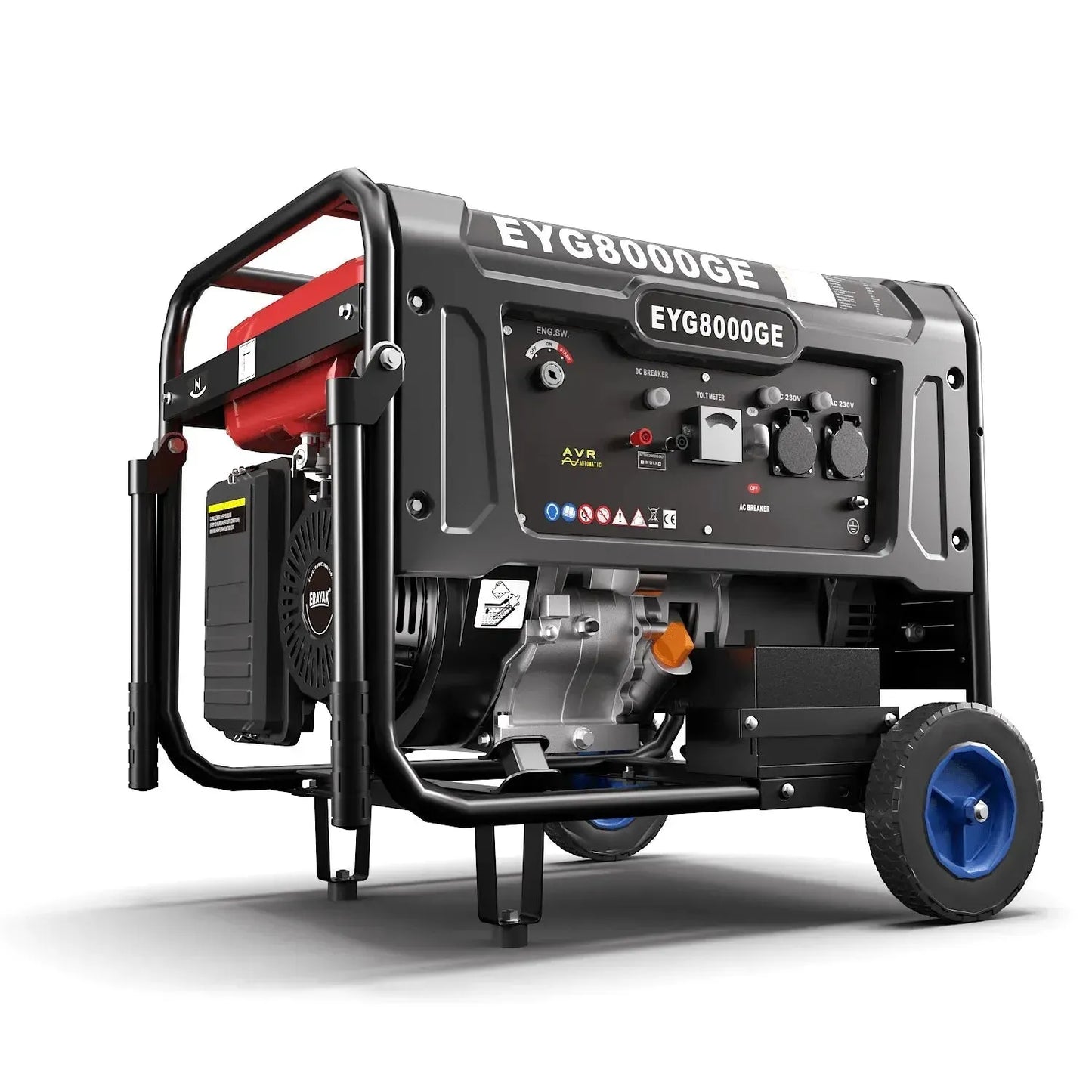 EYG8000GE Gasoline Generator 8000W, Outdoor Generatorl for Home Backup Power - Erayak Power