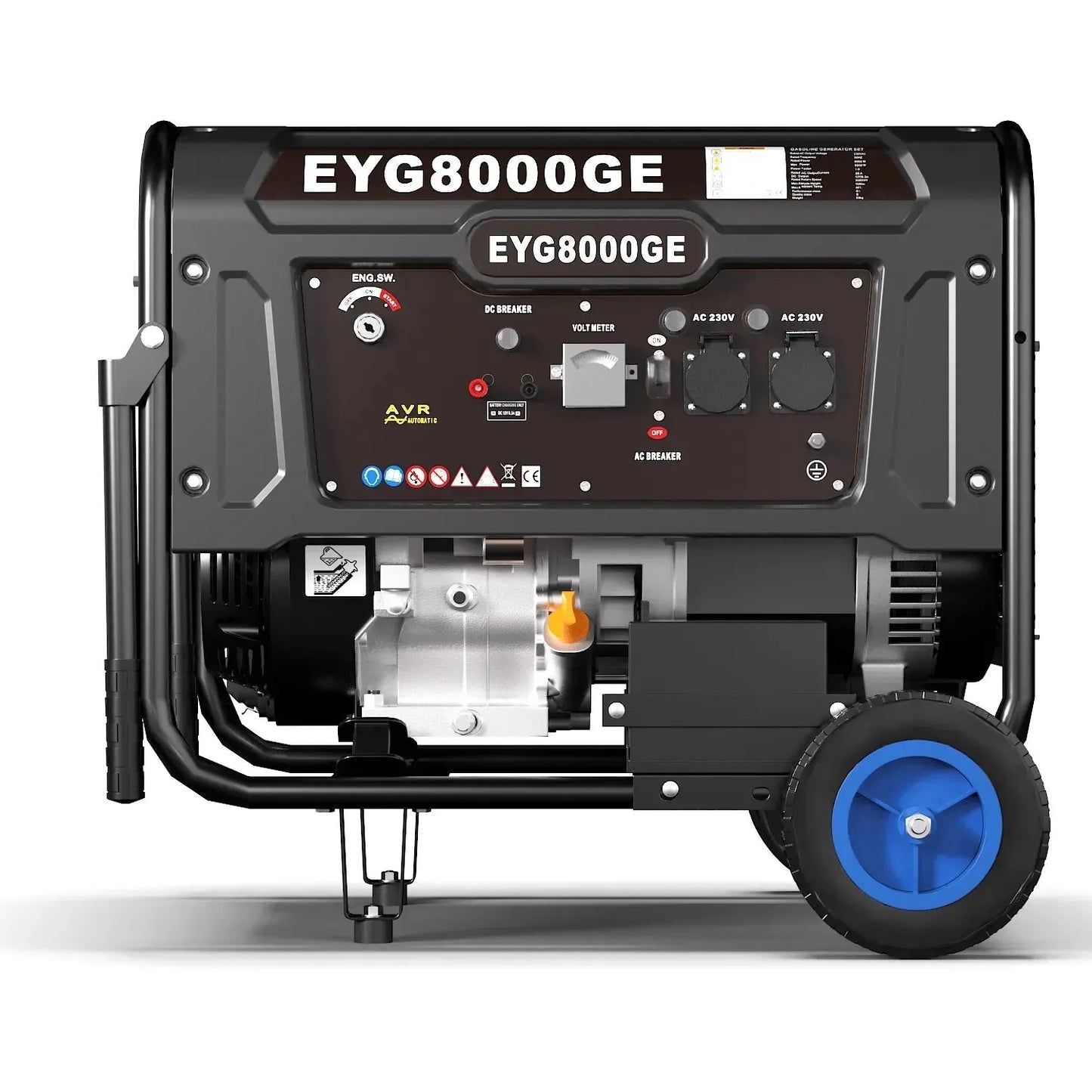 EYG8000GE Gasoline Generator 8000W, Outdoor Generatorl for Home Backup Power - Erayak Power