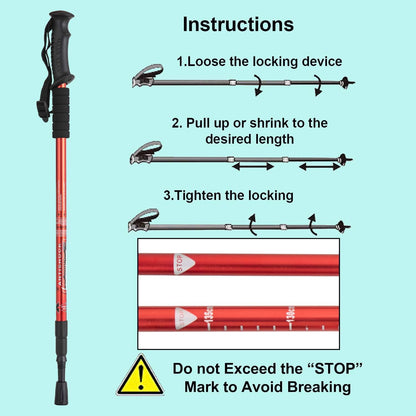 Aihoye Hiking Trekking Poles, 2 Pack Collapsible, Lightweight, anti Shock, Walking Sticks, Adjustable Hiking Pole for Men and Women
