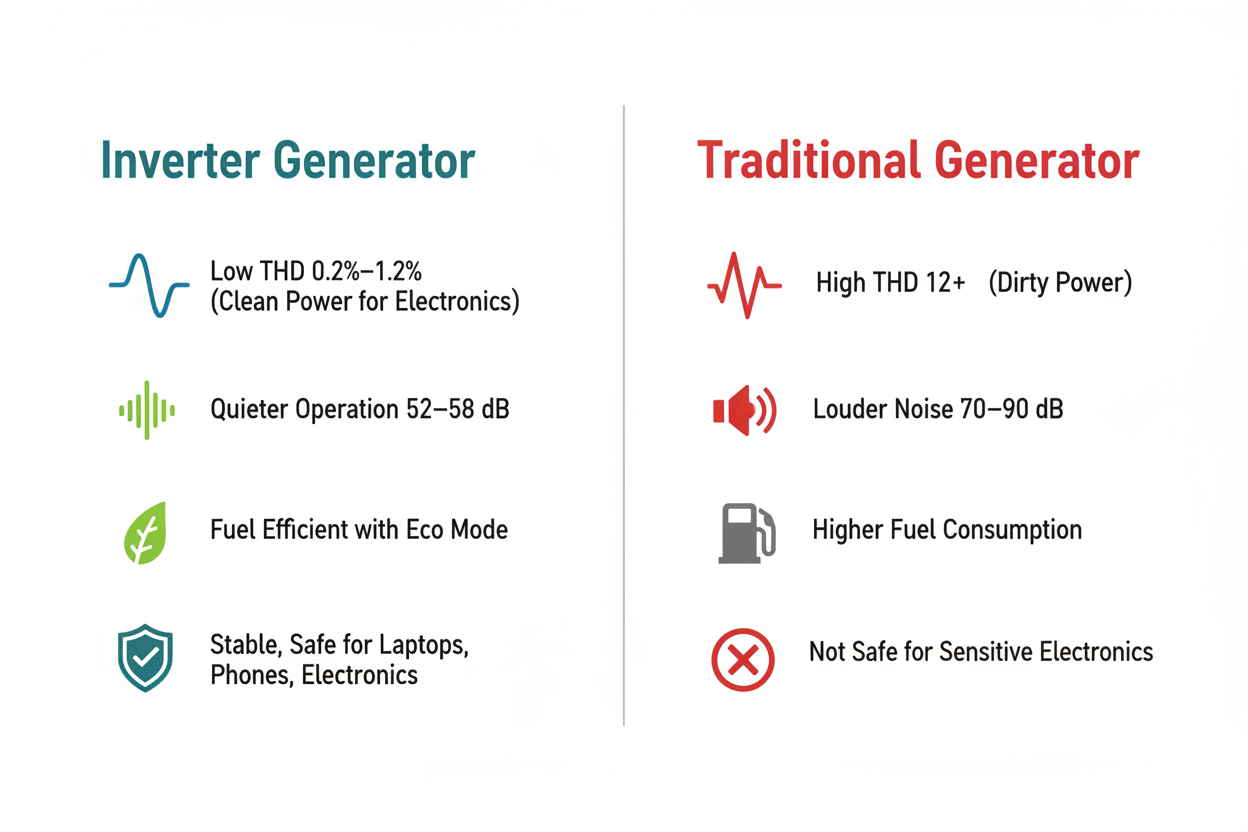 Inverter vs Traditional Generator Comparison