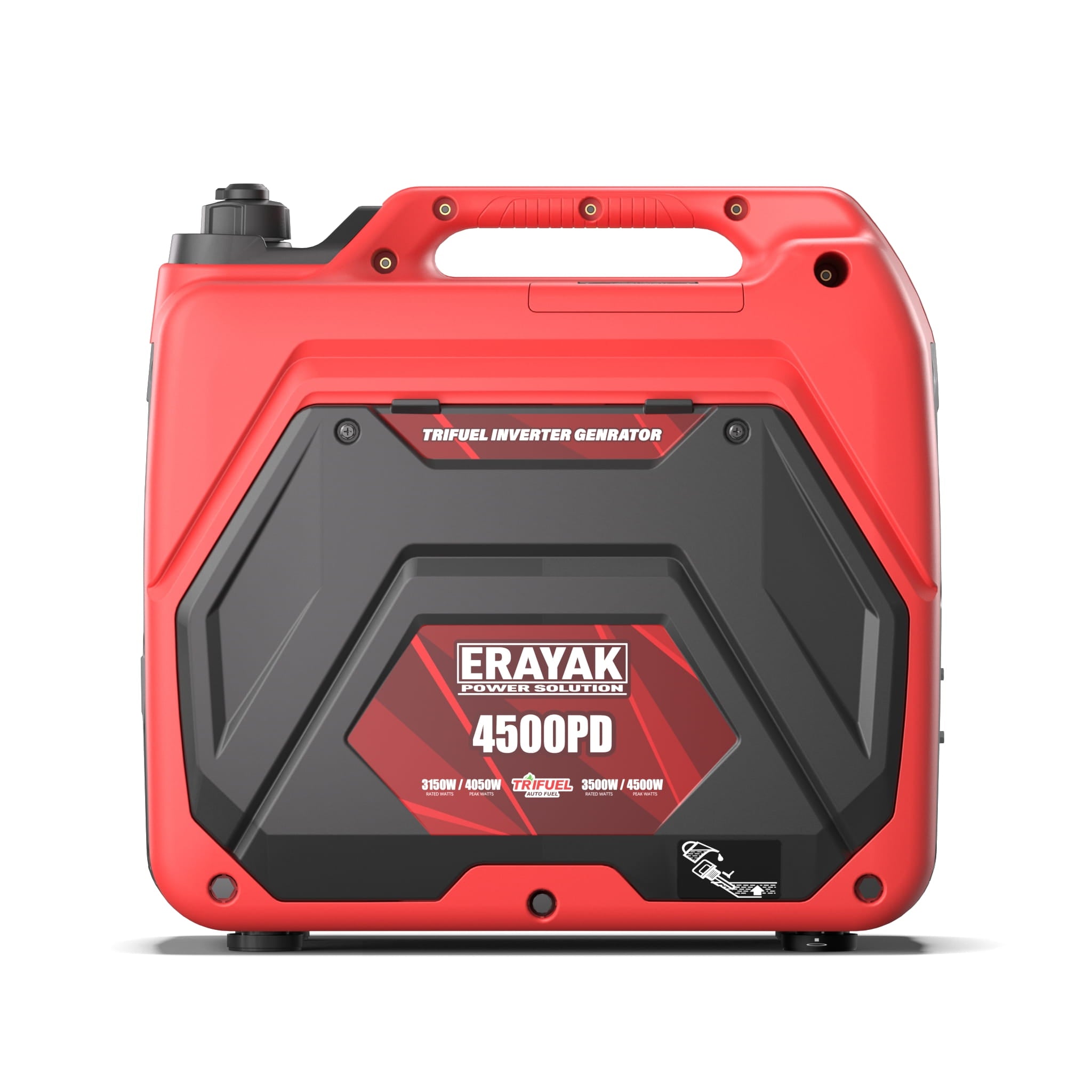 Erayak Portble Inverter Generator 4500W, Tri-Fuel, Dual-Fuel, 30A Outlet, Super Quiet, For RV, Camping & Home, EYG4500PD