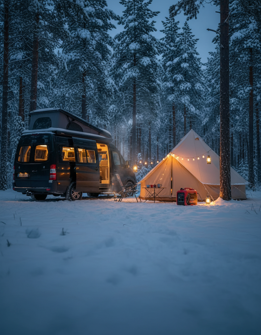 Snowy Campsite with Erayak 2400P